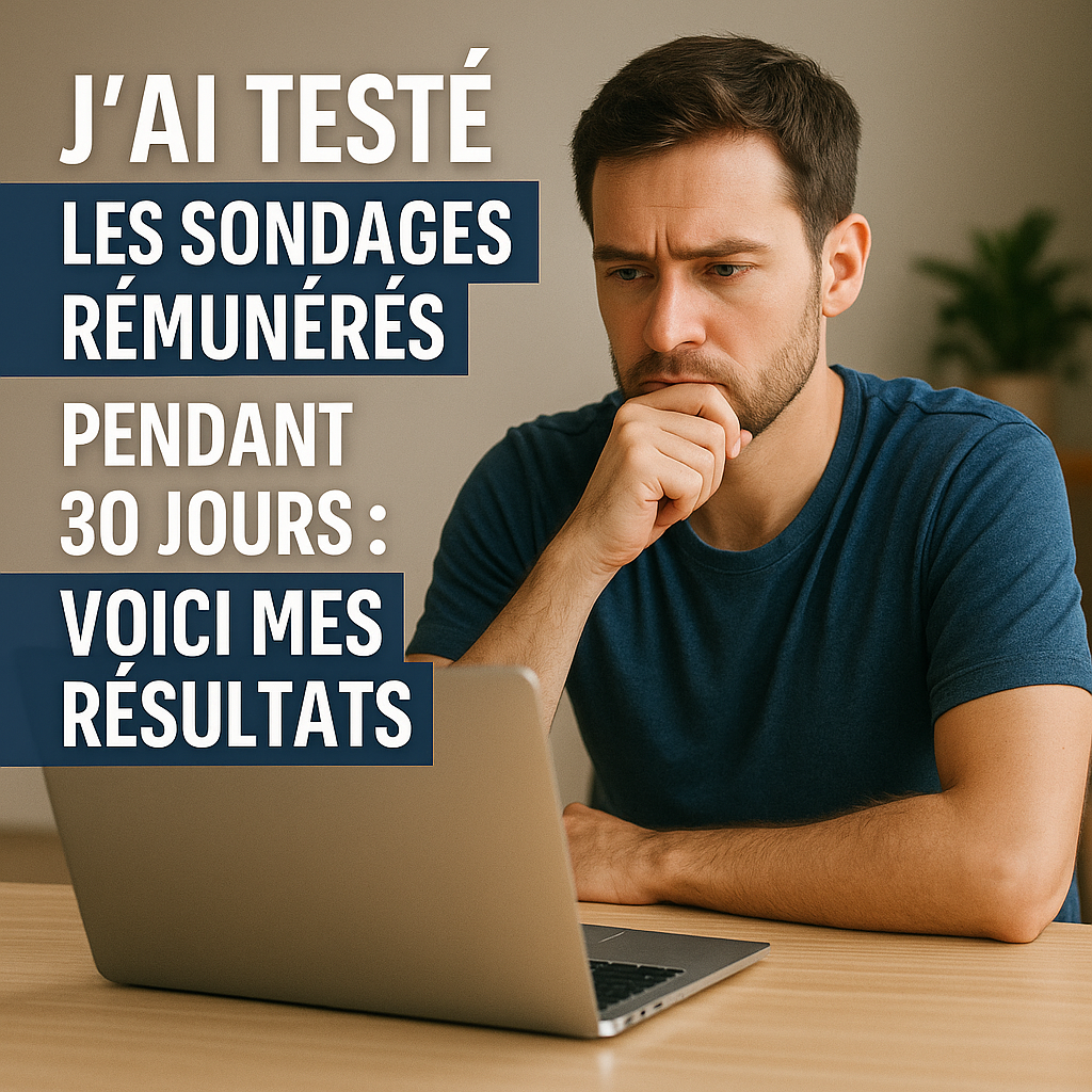 J’ai testé les sondages rémunérés pendant 30 jours : voici mes résultats