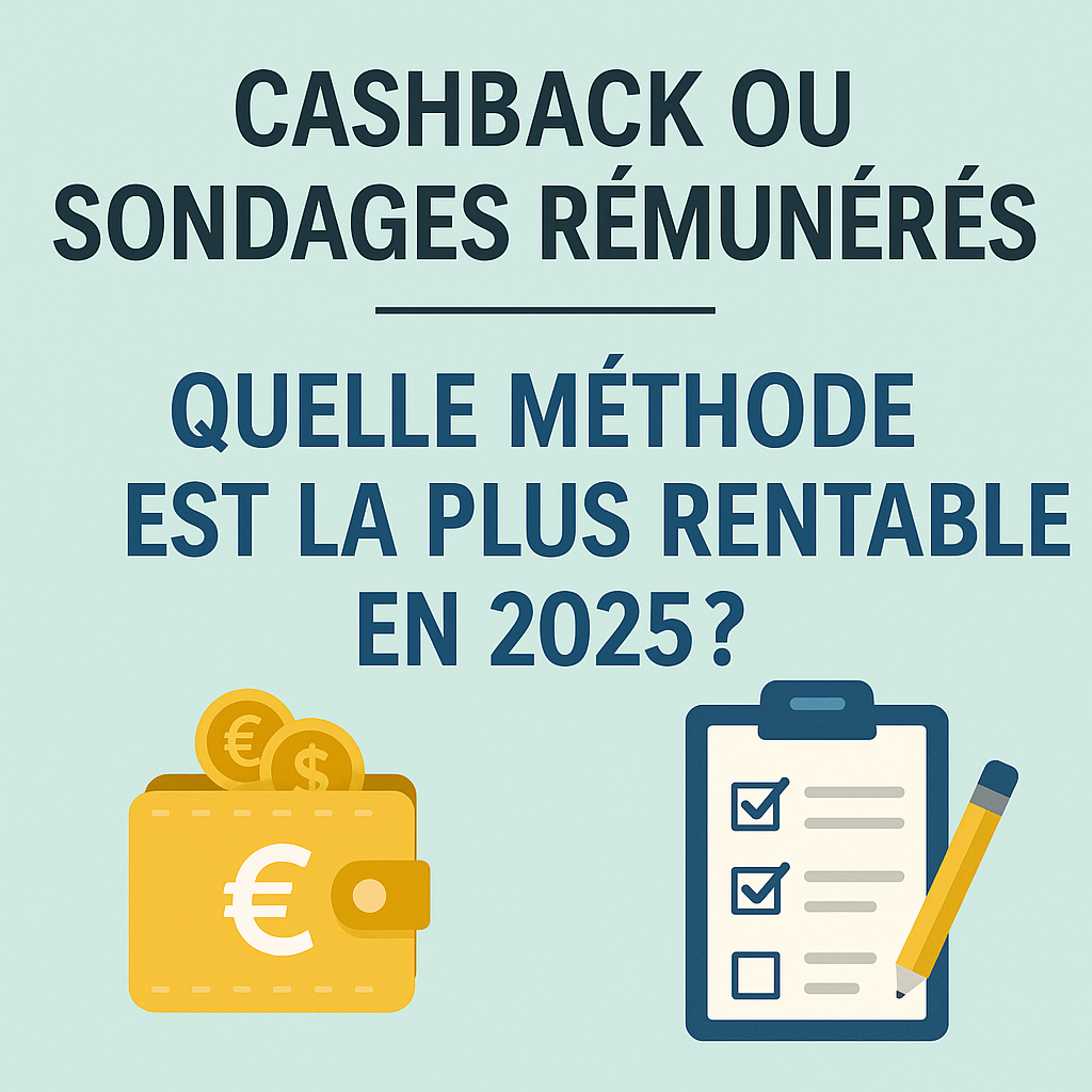 Cashback ou sondages rémunérés : quelle méthode est la plus rentable en 2025 ?