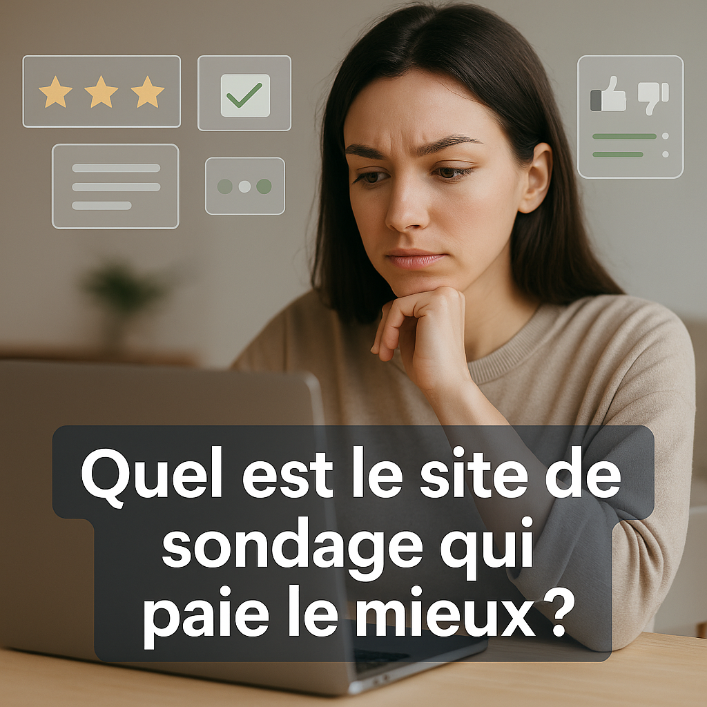 Quel est le site de sondage qui paie le mieux ?